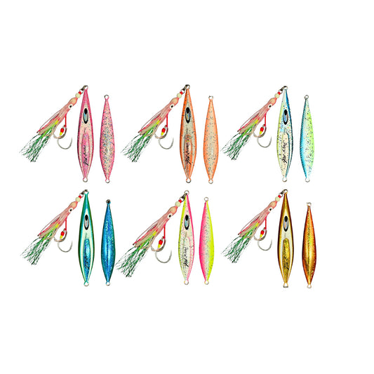 Proto-J Slow Pitch Jigs 6-Pack – Red Emperor & Kingfish