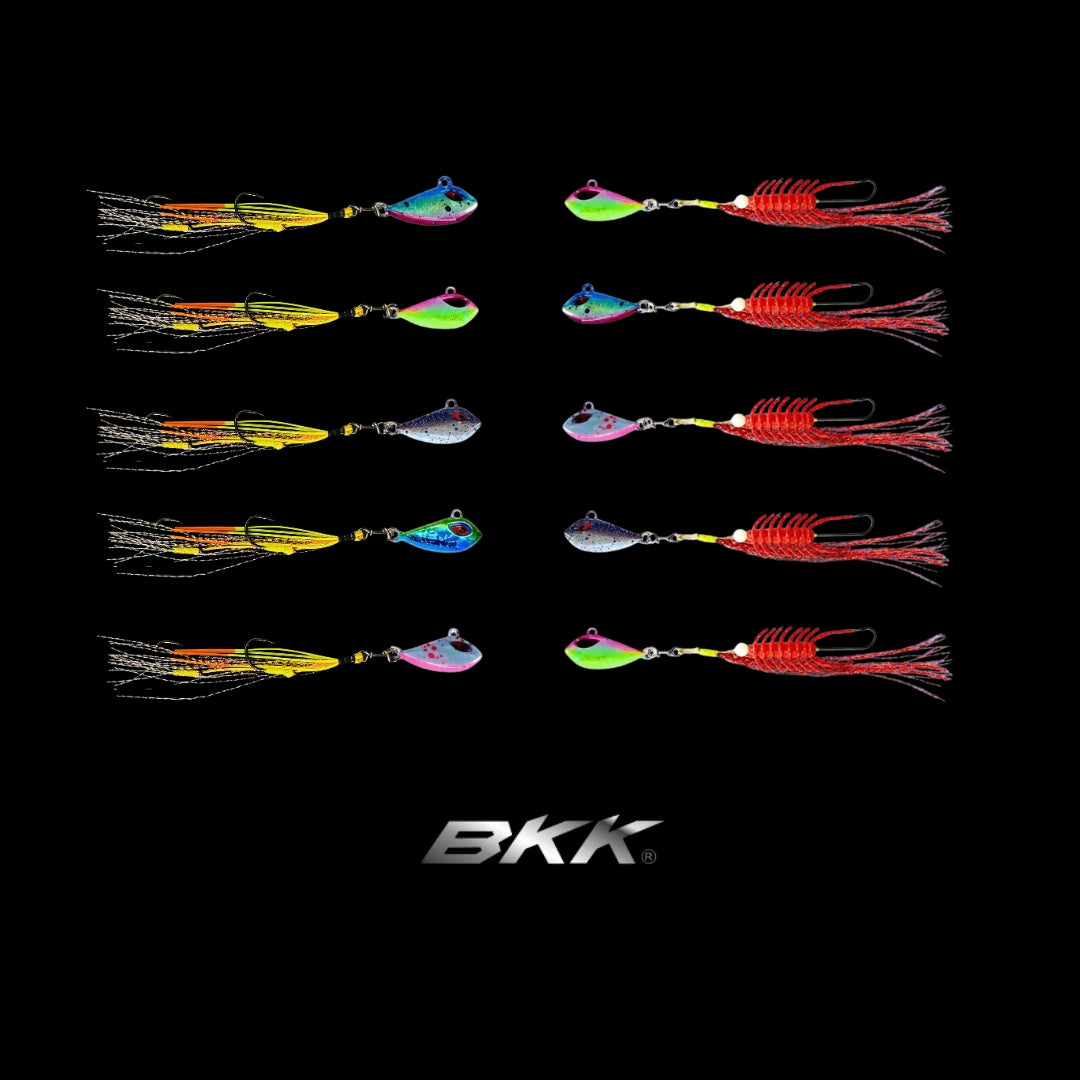 Flash & Blood Worm 10-Pack Combo – Pre-Rigged Worm Jigs – SnapBait