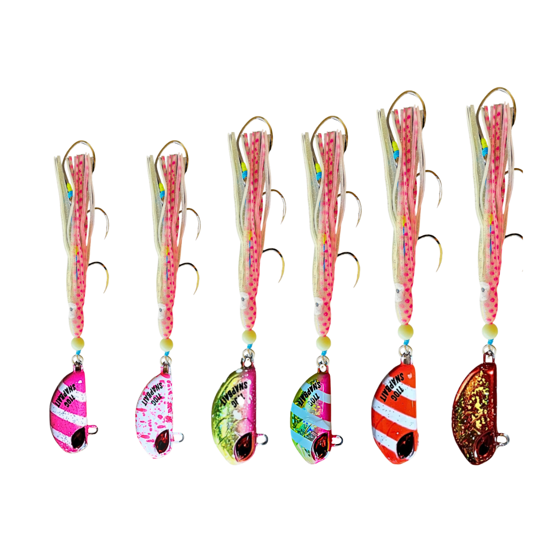 Triple Threat hybrid jig bundle packs from 110g to 205g