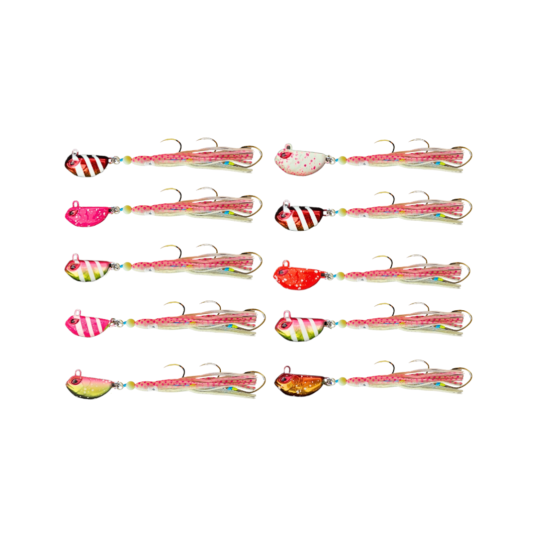 10-Pack Offshore Lure Bundle — Red Emperor, Coral Trout, Pearl Perch, Nannygai Jigs | SnapBait