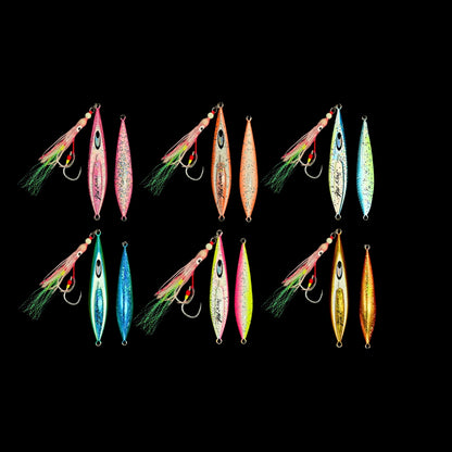 Proto-J Slow Pitch Jigs 6-Pack – Red Emperor & Kingfish – SnapBait
