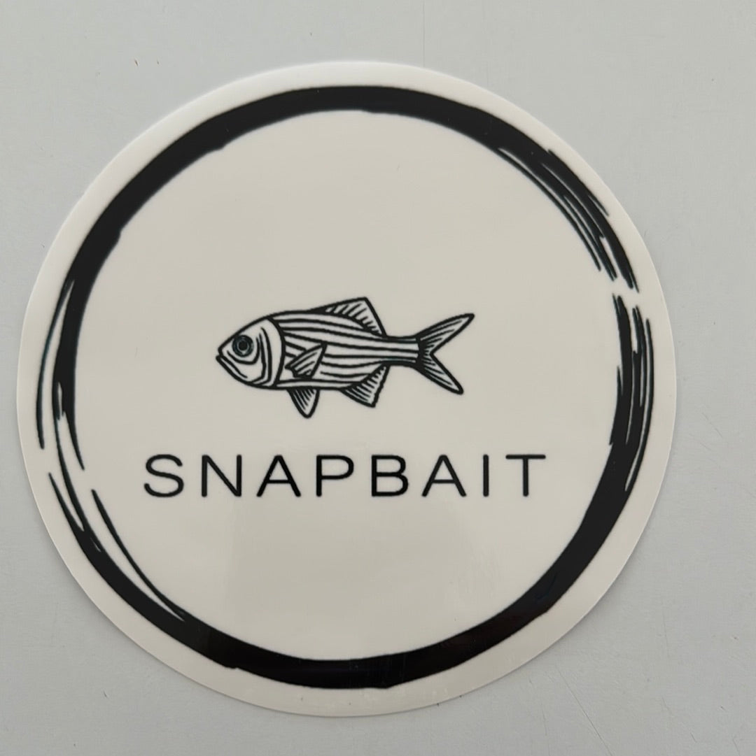 15cm Round SnapBait logo sticker