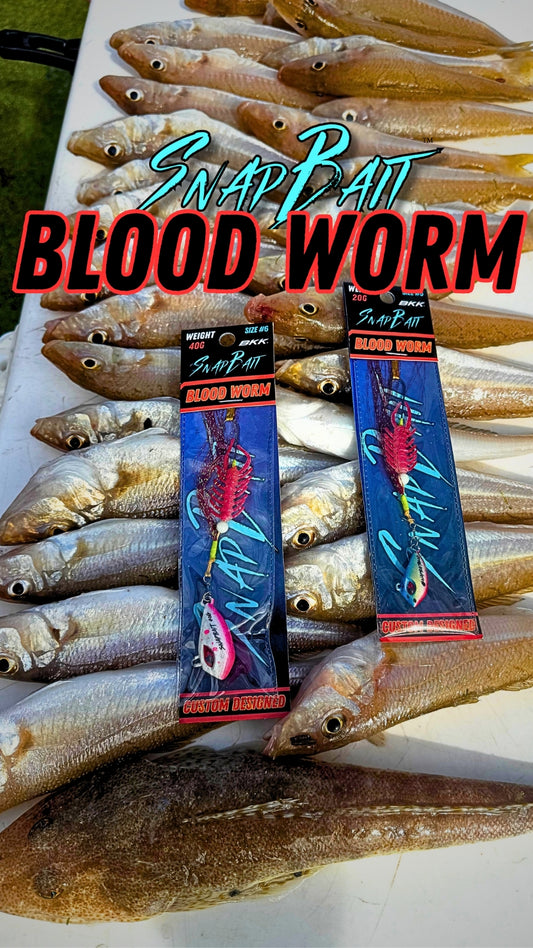 Blood Worm 4-Pack – Whiting & Flathead – SnapBait, image 2