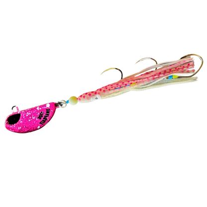 SnapBait Australia pink and white fishing lure with multiple hooks hybrid jigs for saltwater fishing