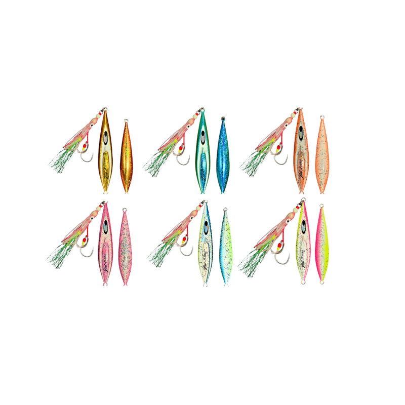Proto-J 6-Pack Slow Pitch Jigs — Red Emperor, Coral Trout, Pearl Perch, Kingfish & Pelagic Species | SnapBait