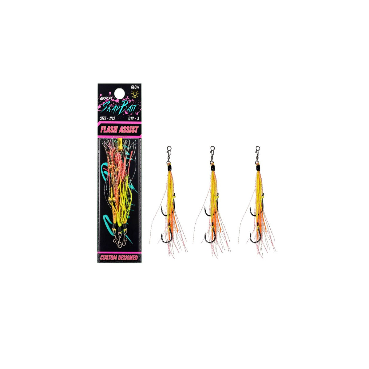 Flash & Blood Worm Assist Hooks – Flash Worm Assist Hooks 3-Pack