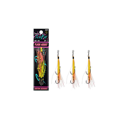 Flash & Blood Worm Assist Hooks – Flash Worm Assist Hooks 3-Pack