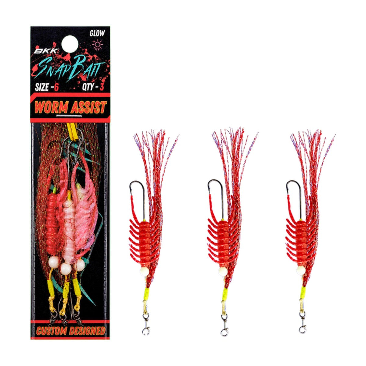 Blood Worm Assist Hooks 3-Pack