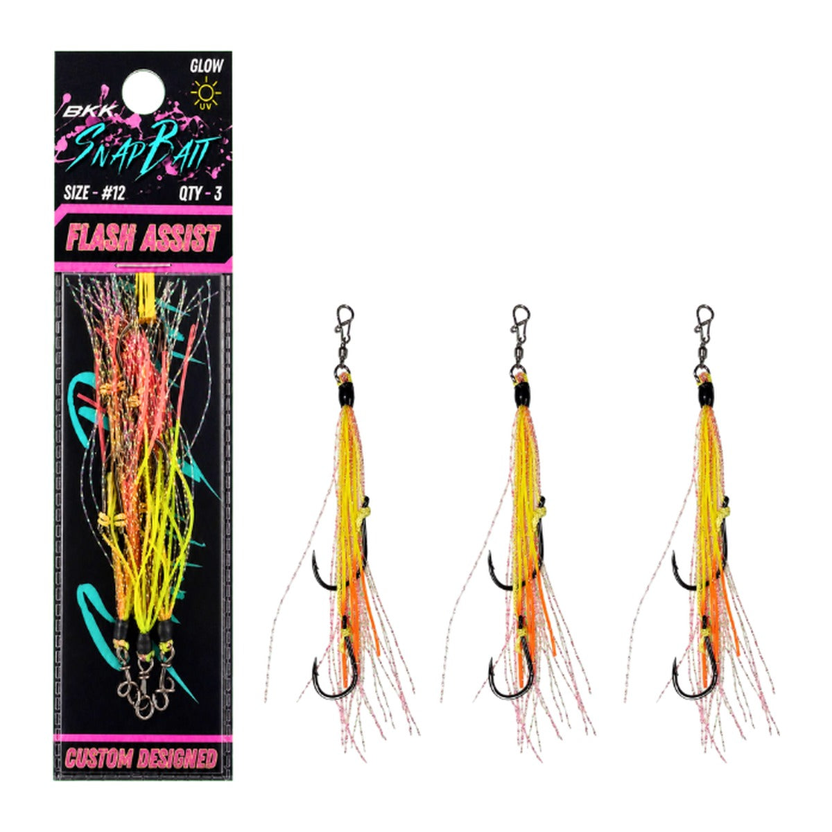 SnapBait Flash Worm Assist Hooks 3-Pack