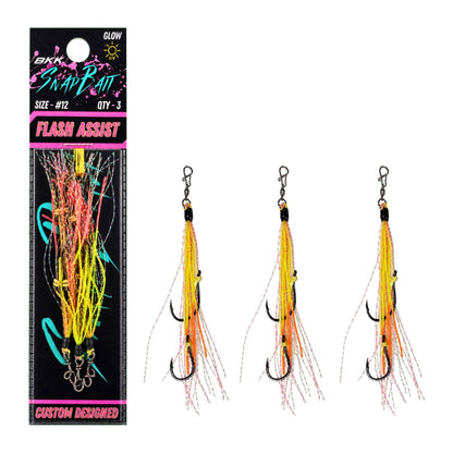 SnapBait Flash Worm Assist Hooks 3-Pack