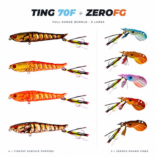Ting70F + ZeroFG Full Range Bundle – 9 Lures